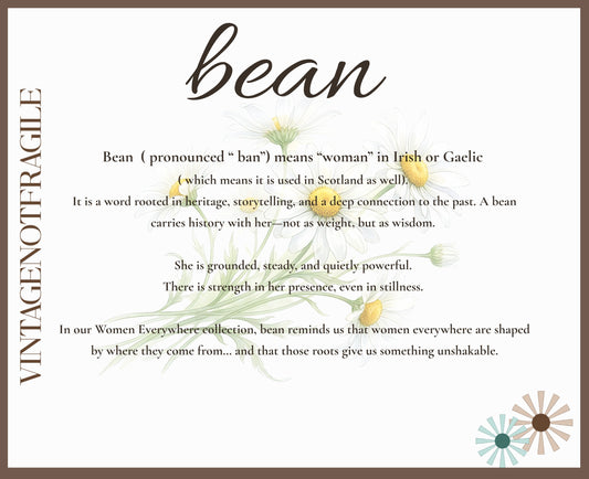Bean Botanical Tee | Irish Gaelic Woman Shirt