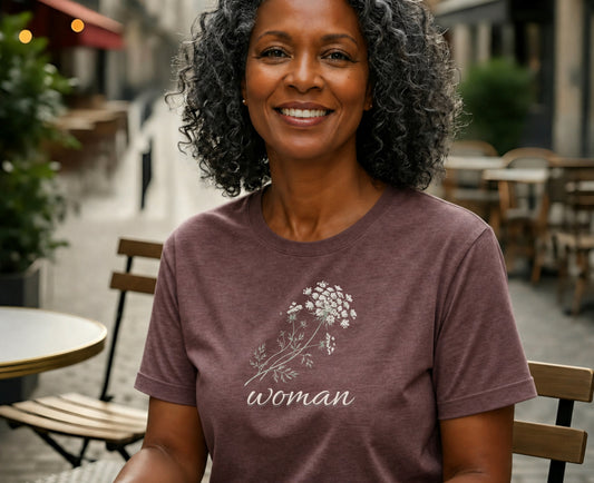 "Woman" Botanical Tee| Vintage Not Fragile