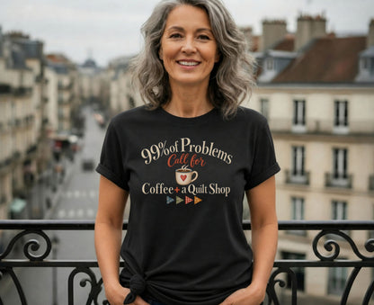 Coffee + Quilt Shop Tee | Funny Quilter Shirt