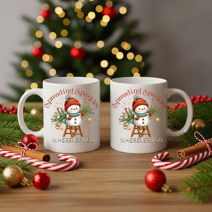 Spreading Sparkles Wherever I Go holiday mug