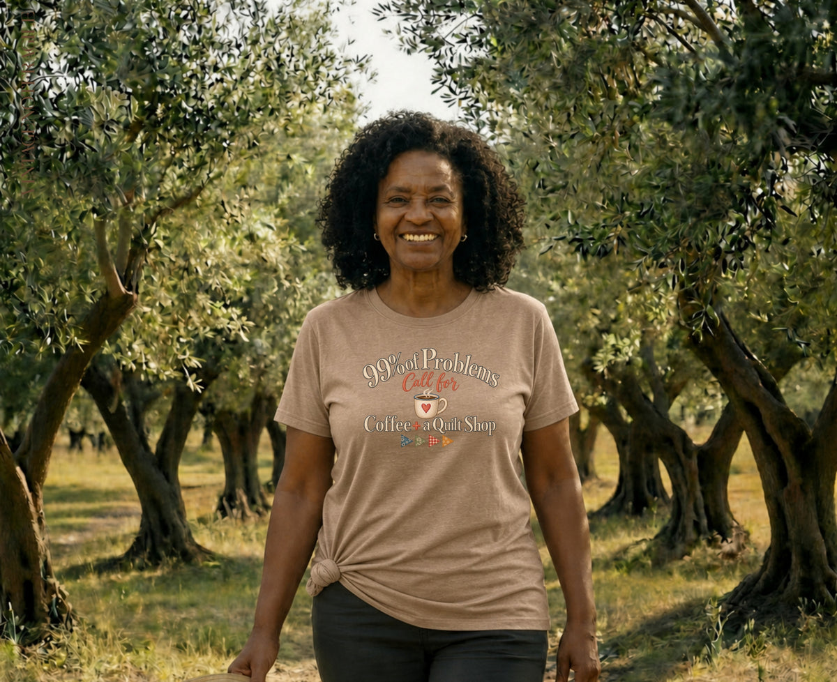 Coffee + Quilt Shop Tee | Funny Quilter Shirt