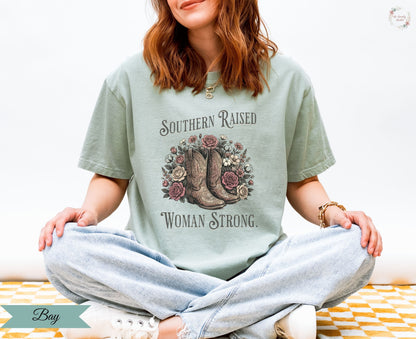 Southern Raised Woman Strong Graphic T-shirt