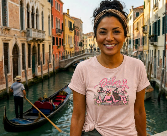 In October We Wear Pink Witch Tee | Stronger Together