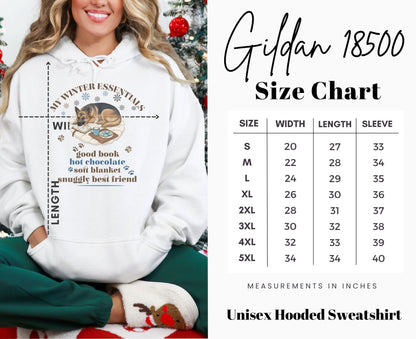 Cozy Winter Essentials Bear Design Unisex Hooded Sweatshirt