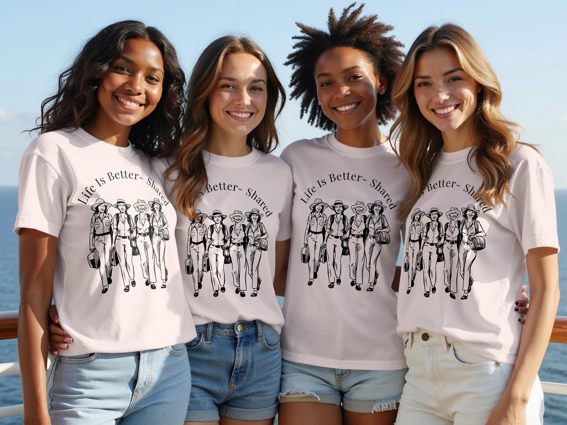 Life Is Better Shared Graphic Tee for Friends