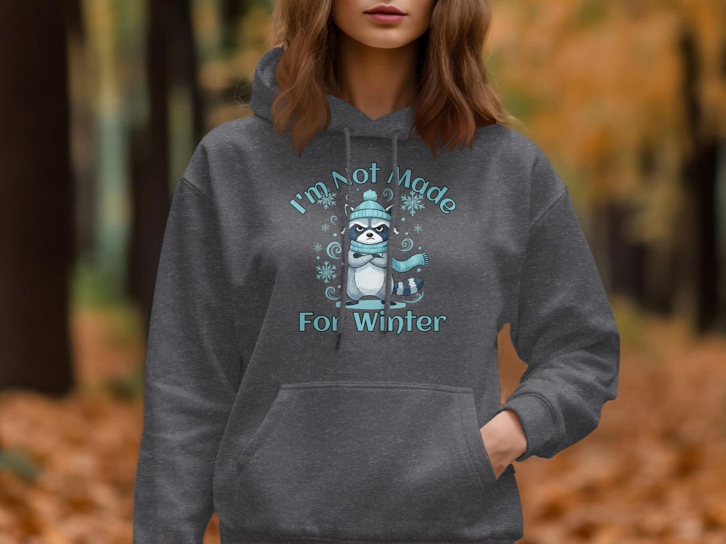 Grumpy Raccoon Hoodie: Funny Winter Hater Sweatshirt