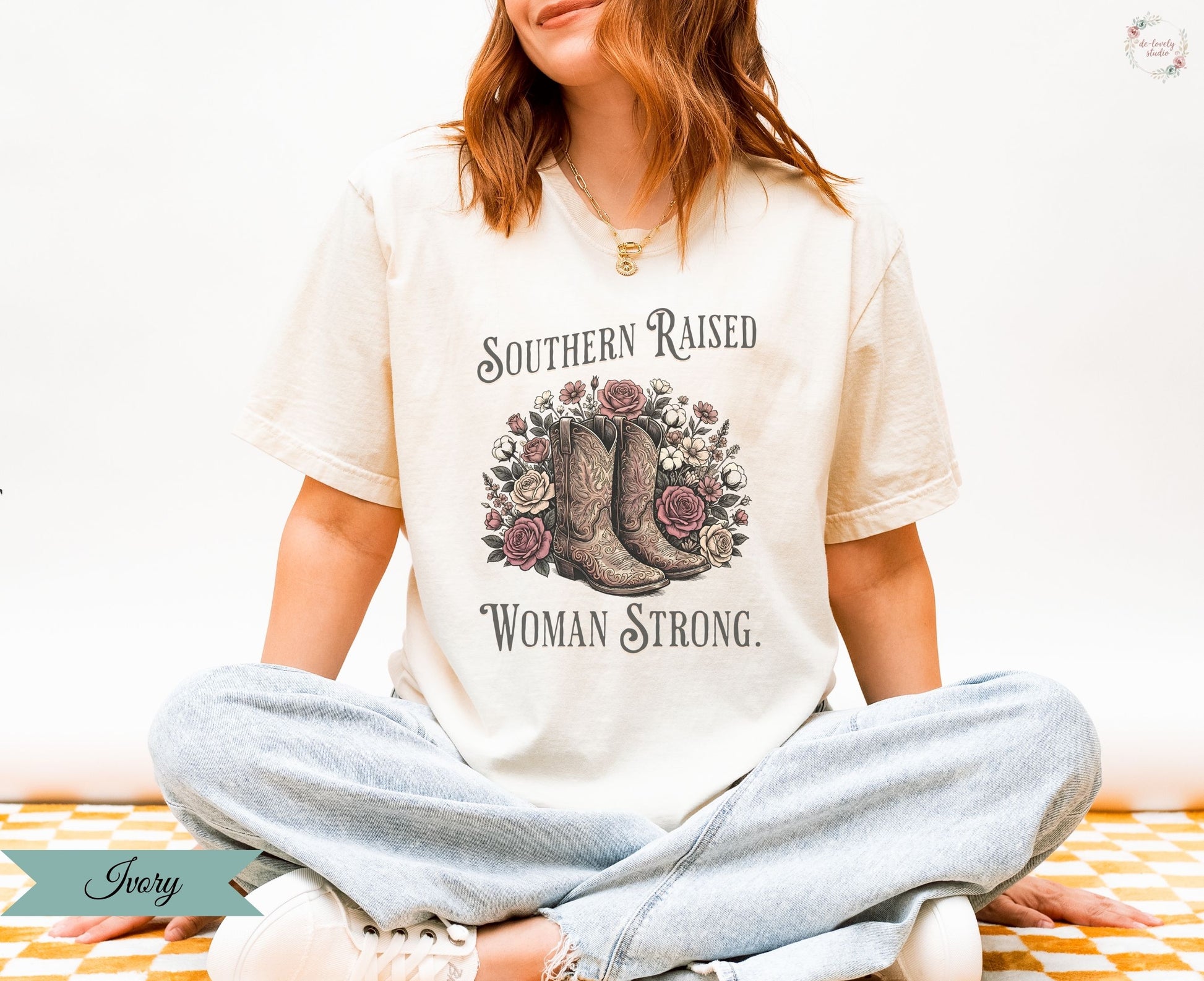 Southern Raised Woman Strong Graphic T-Shirt