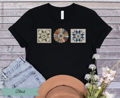 Quilted Together | Three Quilt Blocks Women’s T-Shirt