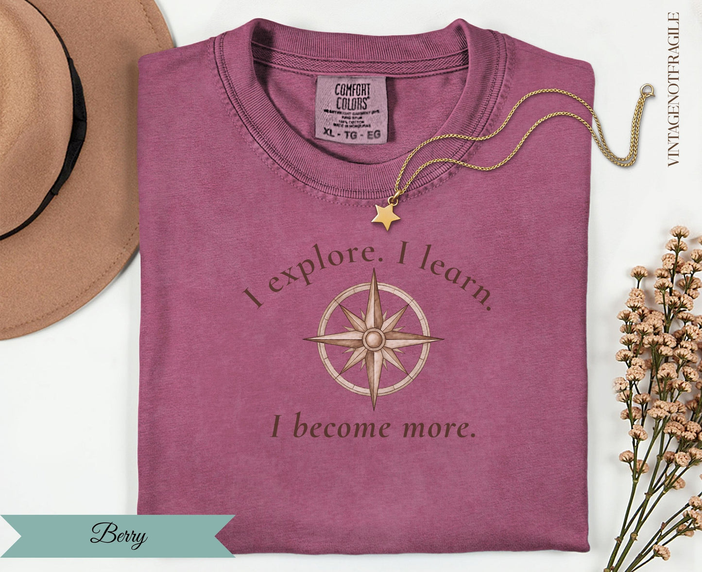 I Explore I Learn I Become More Compass Tee