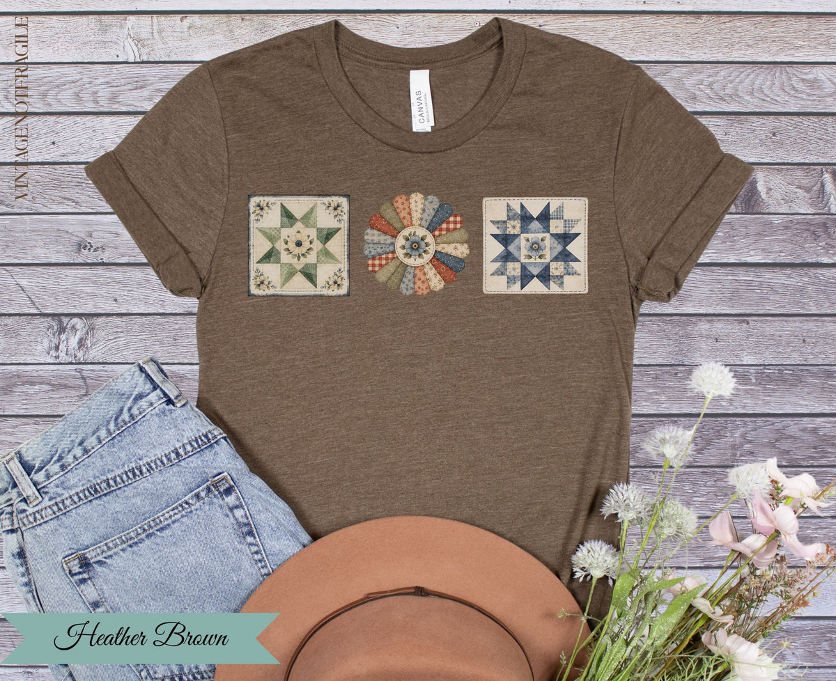 Quilted Together | Three Quilt Blocks Women’s T-Shirt