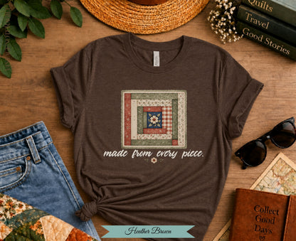 Made From Every Piece Quilt Block Tee