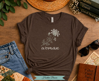 "Woman" Botanical Tee| Vintage Not Fragile