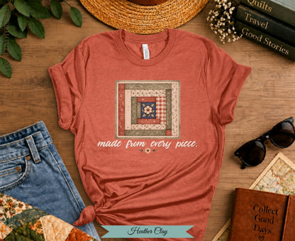 Made From Every Piece Quilt Block Tee