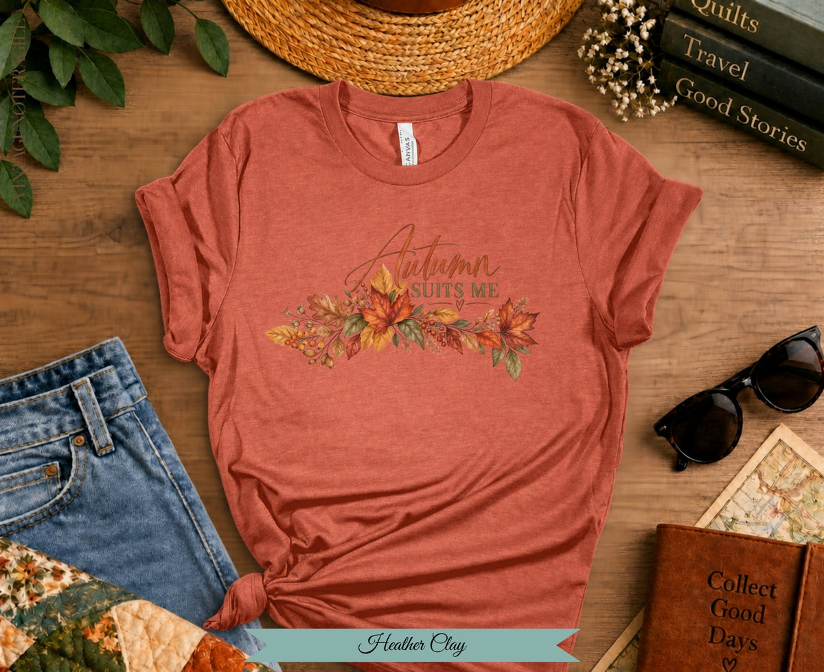 Autumn Suits Me Fall Floral Tee |Vintage Not Fragile