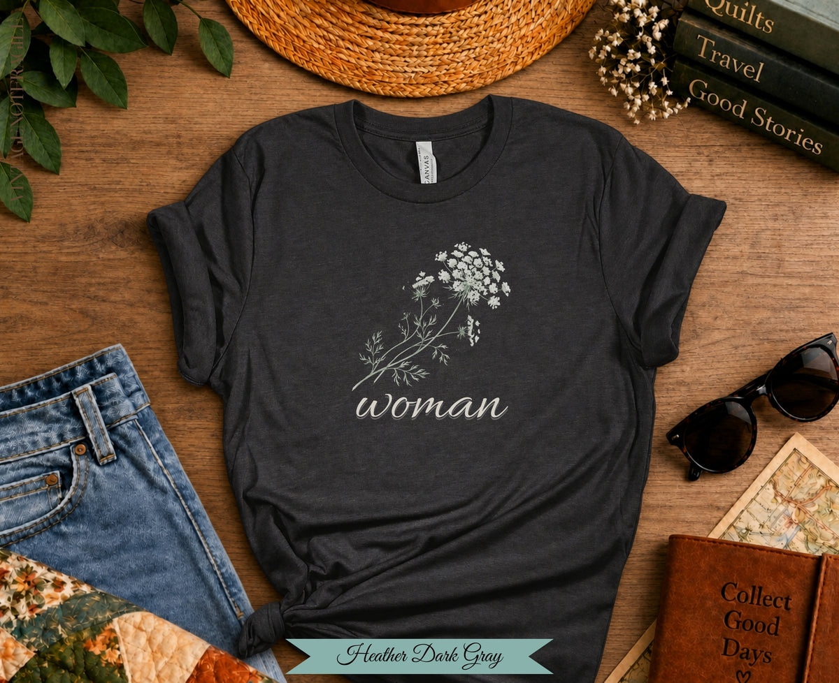 "Woman" Botanical Tee| Vintage Not Fragile