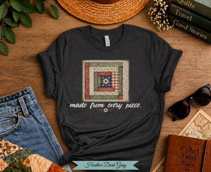 Made From Every Piece Quilt Block Tee