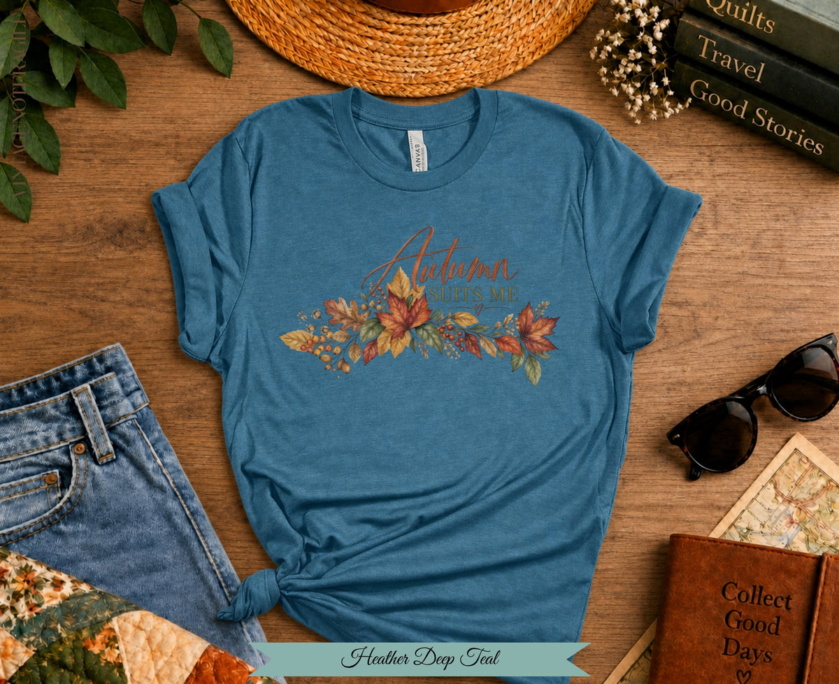 Autumn Suits Me Fall Floral Tee |Vintage Not Fragile