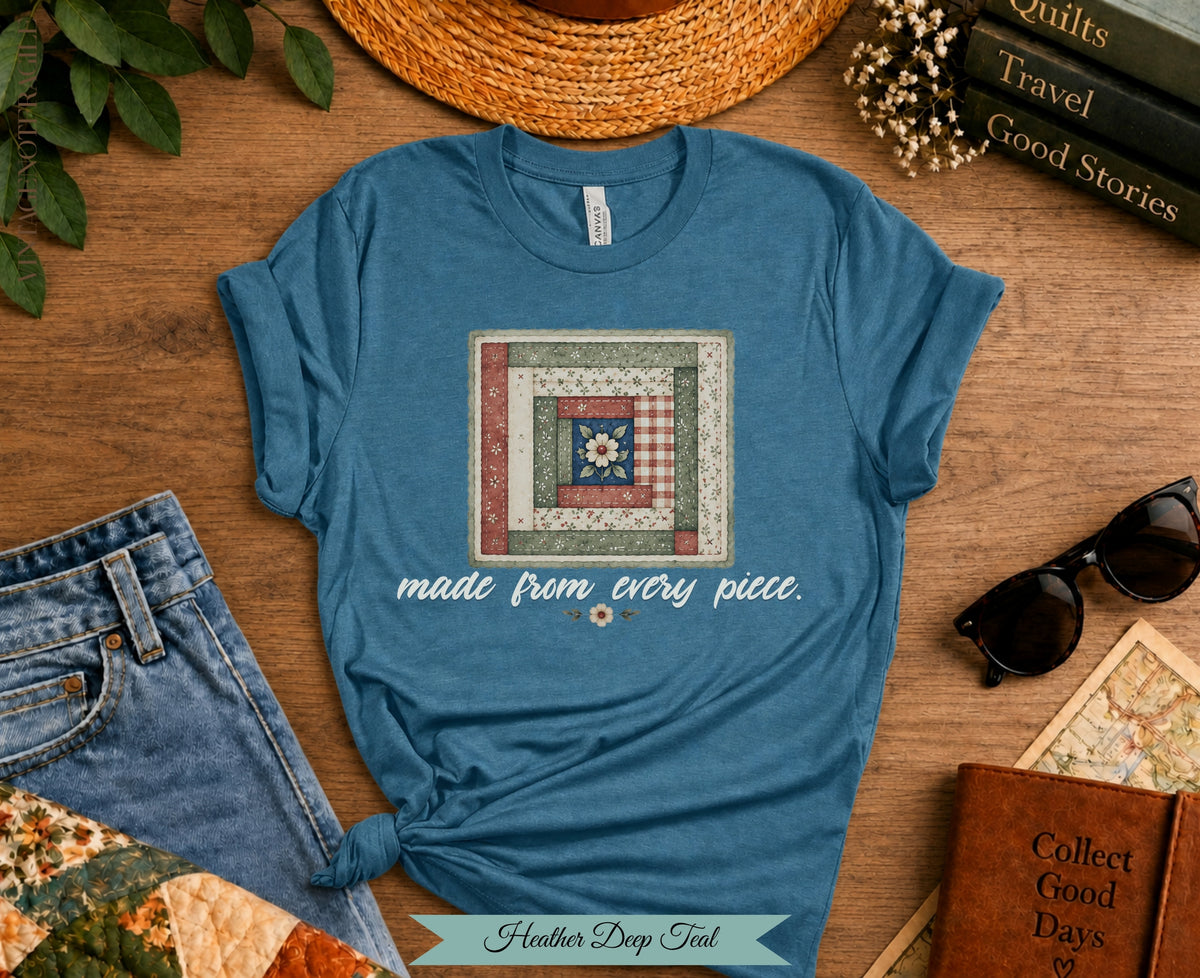Made From Every Piece Quilt Block Tee