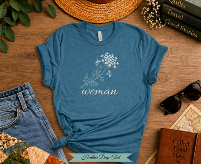 "Woman" Botanical Tee| Vintage Not Fragile