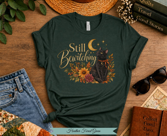 Still Bewitching Black Cat Halloween Tee | Vintage Not Fragile
