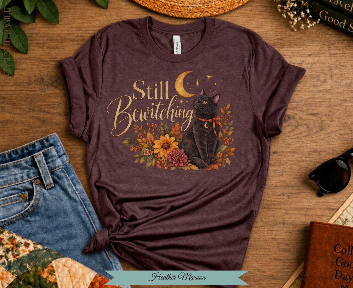 Still Bewitching Black Cat Halloween Tee | Vintage Not Fragile