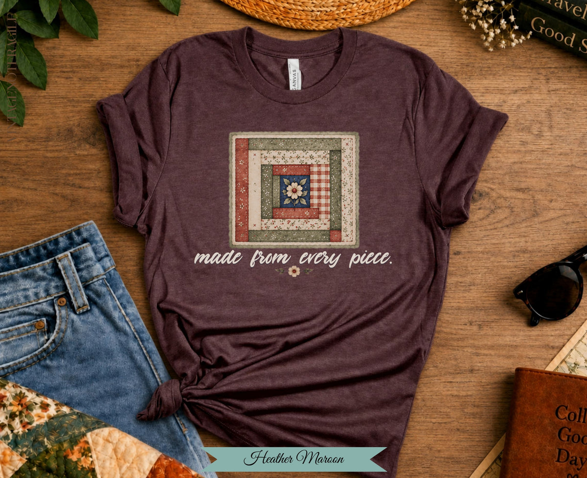 Made From Every Piece Quilt Block Tee