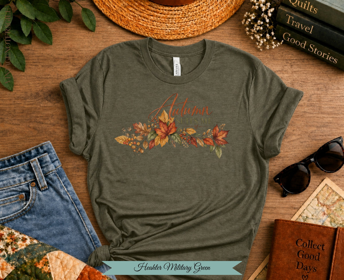 Autumn Suits Me Fall Floral Tee |Vintage Not Fragile