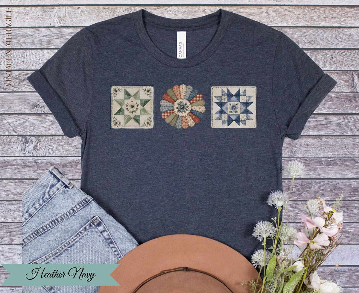 Quilted Together | Three Quilt Blocks Women’s T-Shirt