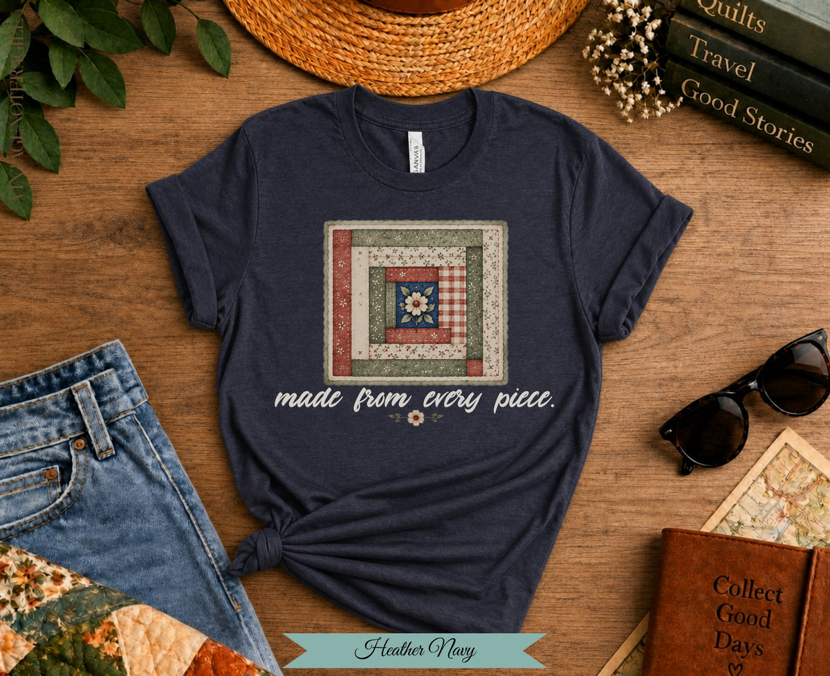 Made From Every Piece Quilt Block Tee