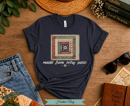 Made From Every Piece Quilt Block Tee