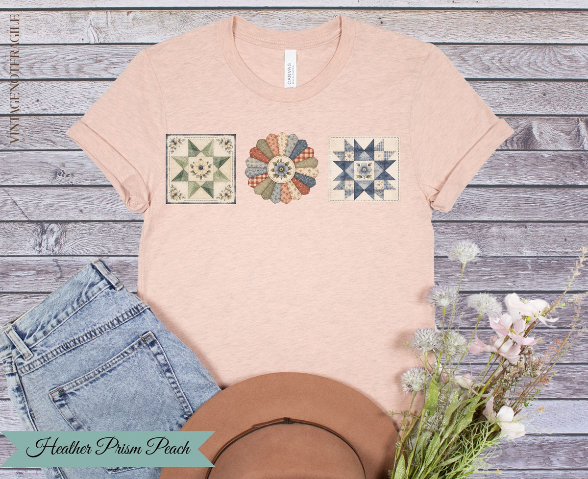 Quilted Together | Three Quilt Blocks Women’s T-Shirt