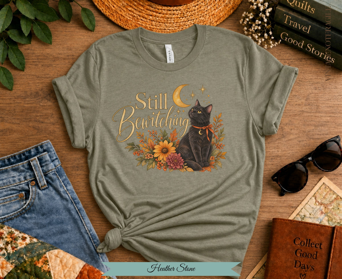 Still Bewitching Black Cat Halloween Tee | Vintage Not Fragile