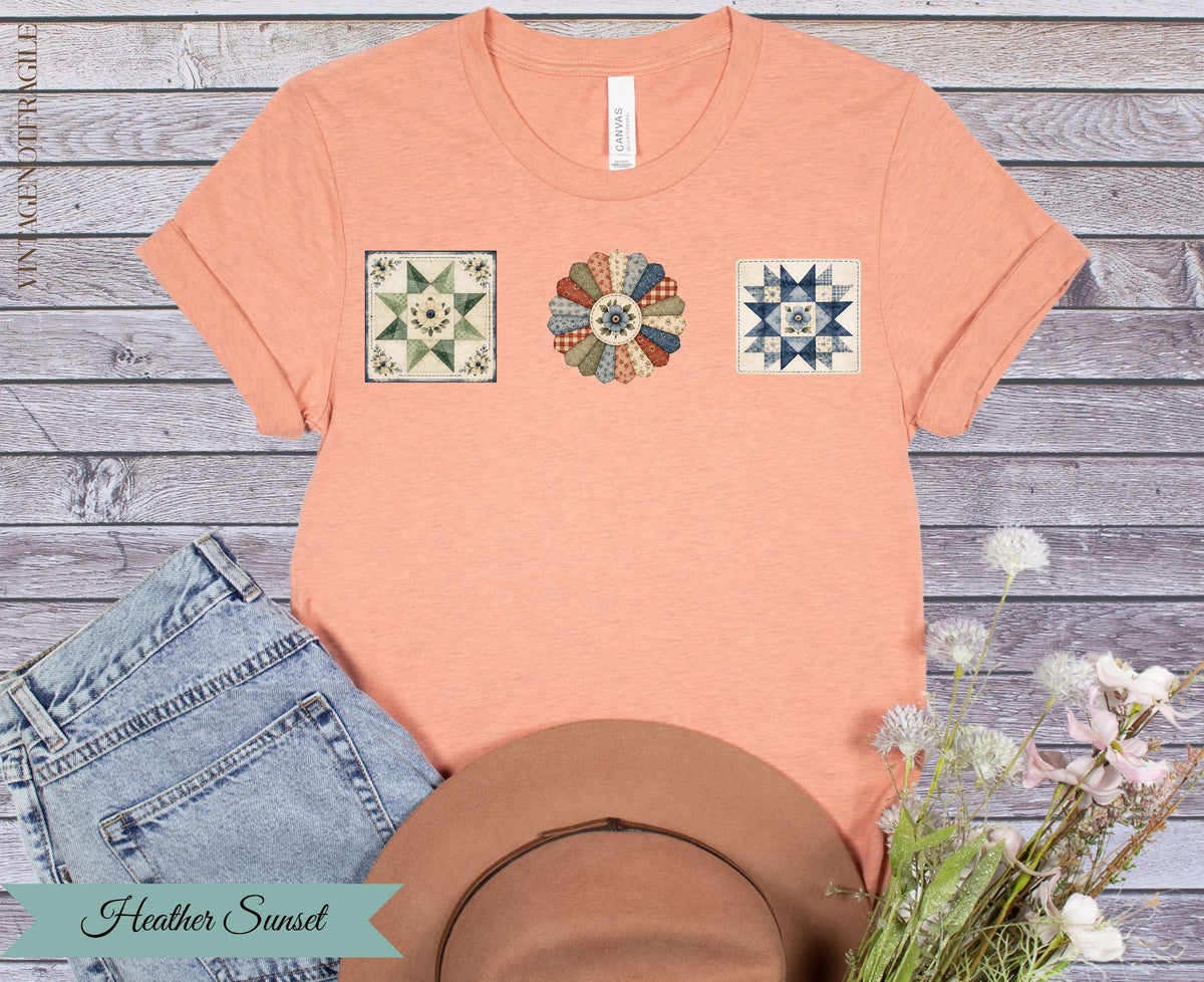 Quilted Together | Three Quilt Blocks Women’s T-Shirt