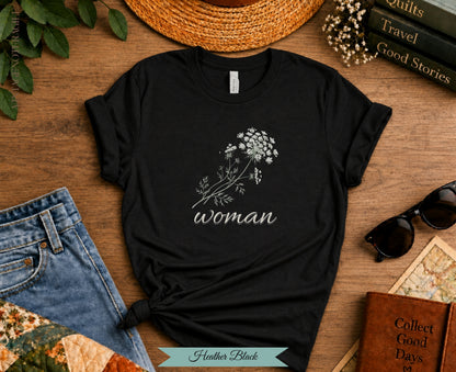 "Woman" Botanical Tee| Vintage Not Fragile