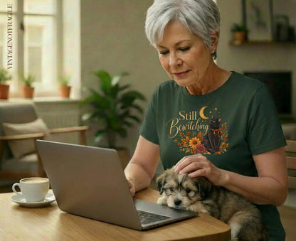 Still Bewitching Black Cat Halloween Tee | Vintage Not Fragile