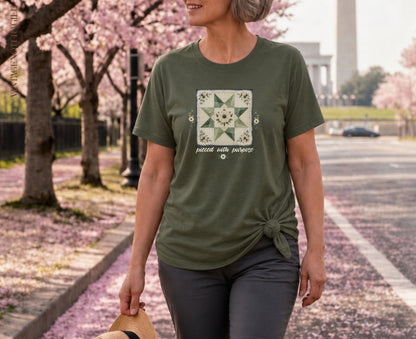 Pieced With Purpose Quilt Block Tee |Vintage Not Fragile