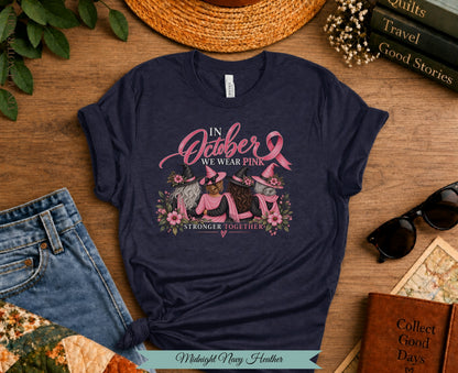 In October We Wear Pink Witch Tee | Stronger Together