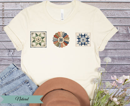 Quilted Together | Three Quilt Blocks Women’s T-Shirt