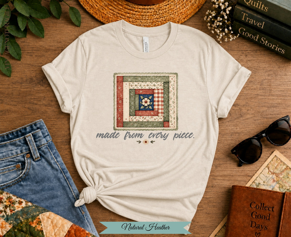Made From Every Piece Quilt Block Tee