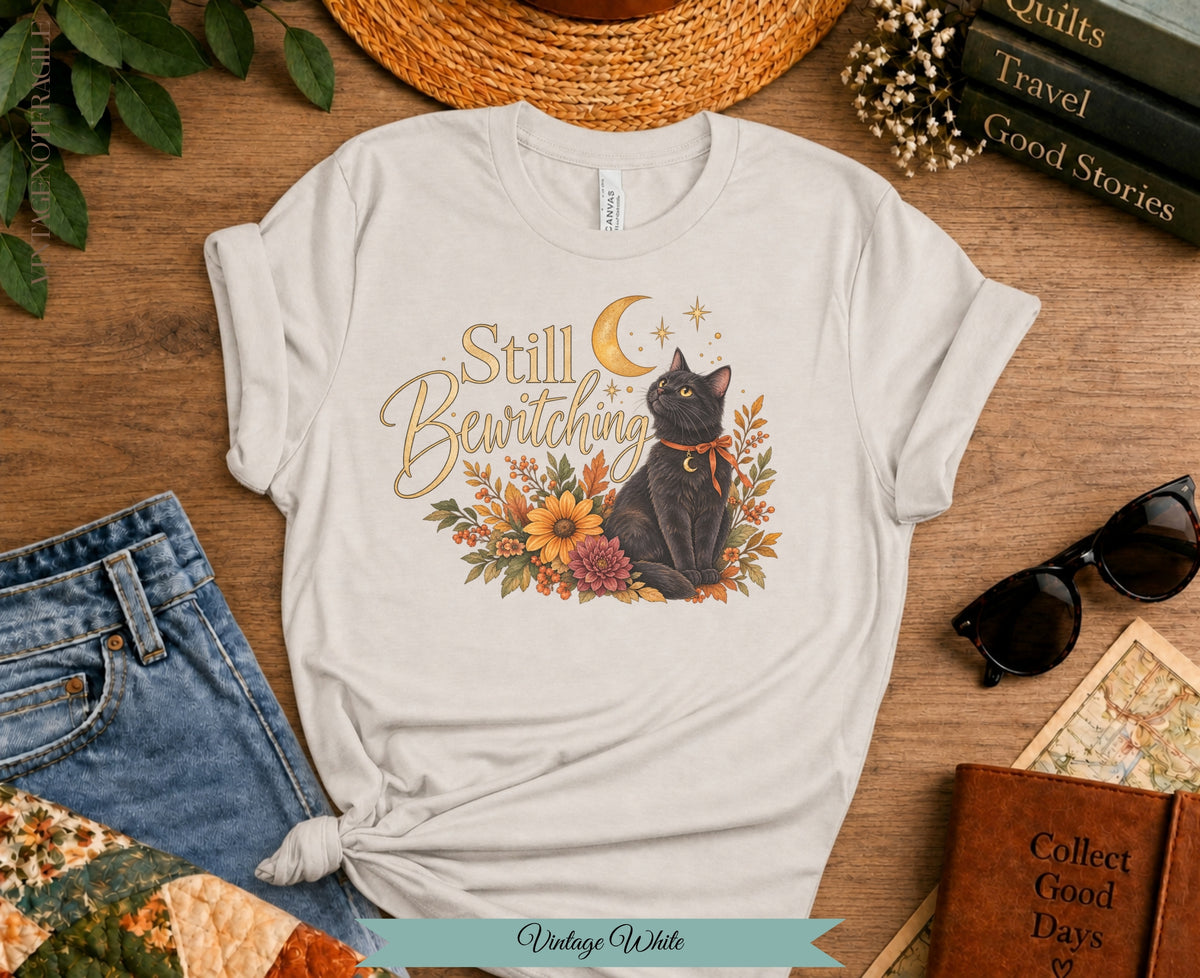 Still Bewitching Black Cat Halloween Tee | Vintage Not Fragile