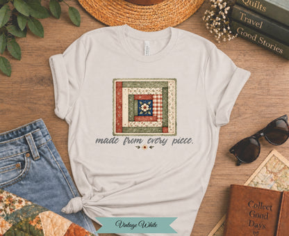 Made From Every Piece Quilt Block Tee