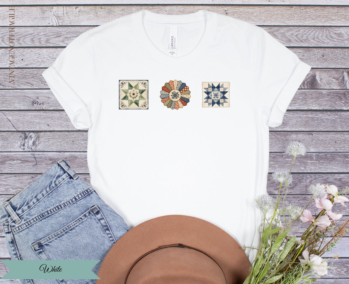 Quilted Together | Three Quilt Blocks Women’s T-Shirt