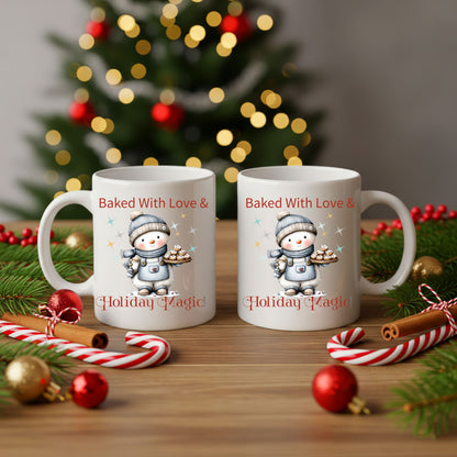 Baked With Love & Holiday Magic Mug for Festive Cheer