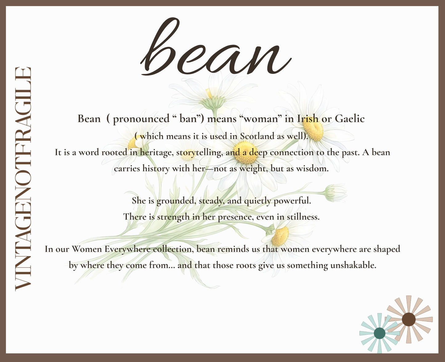 Bean Botanical Tee | Irish Gaelic Woman Shirt
