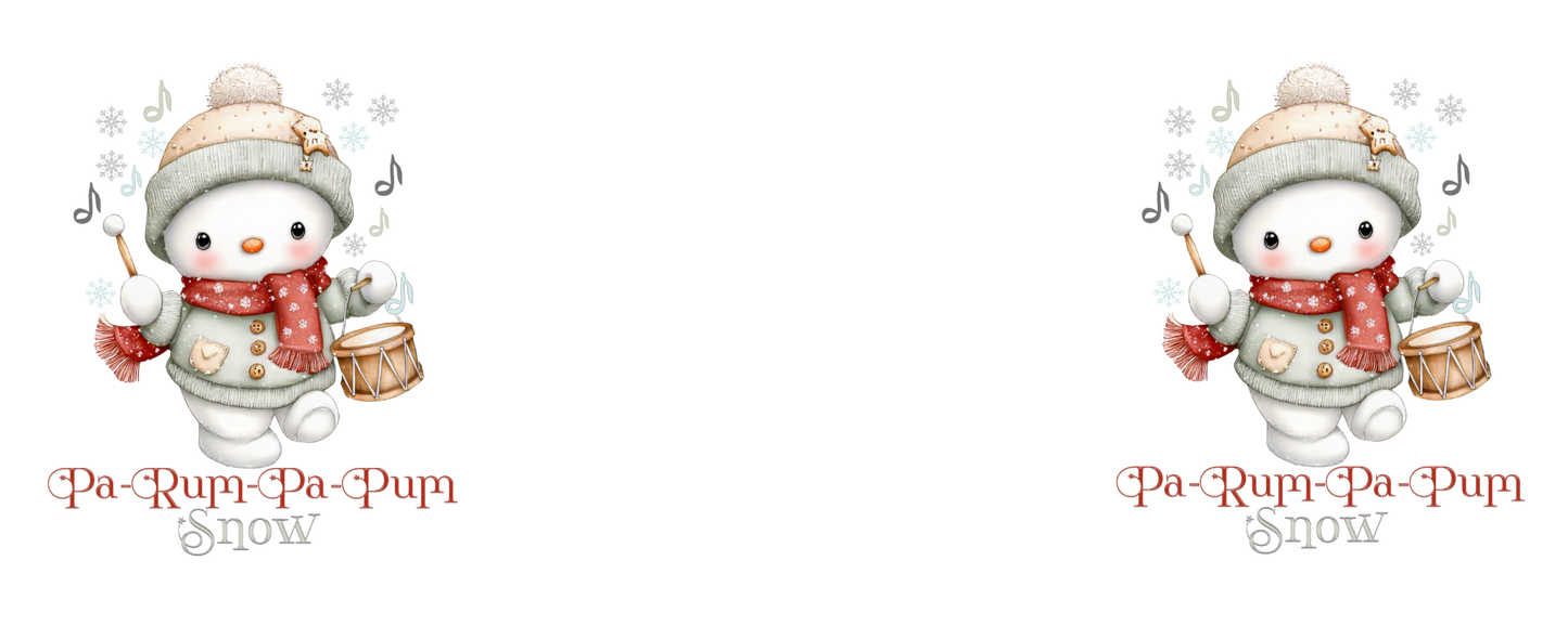 Pa-Rum-Pa-Pum Snowman Playing Drum Design