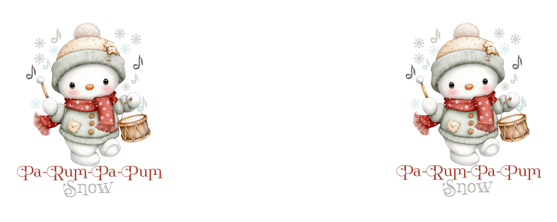 Pa-Rum-Pa-Pum Snowman Playing Drum Design