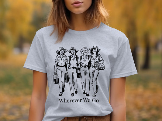 Wherever We Go Illustrated Friends Shirt