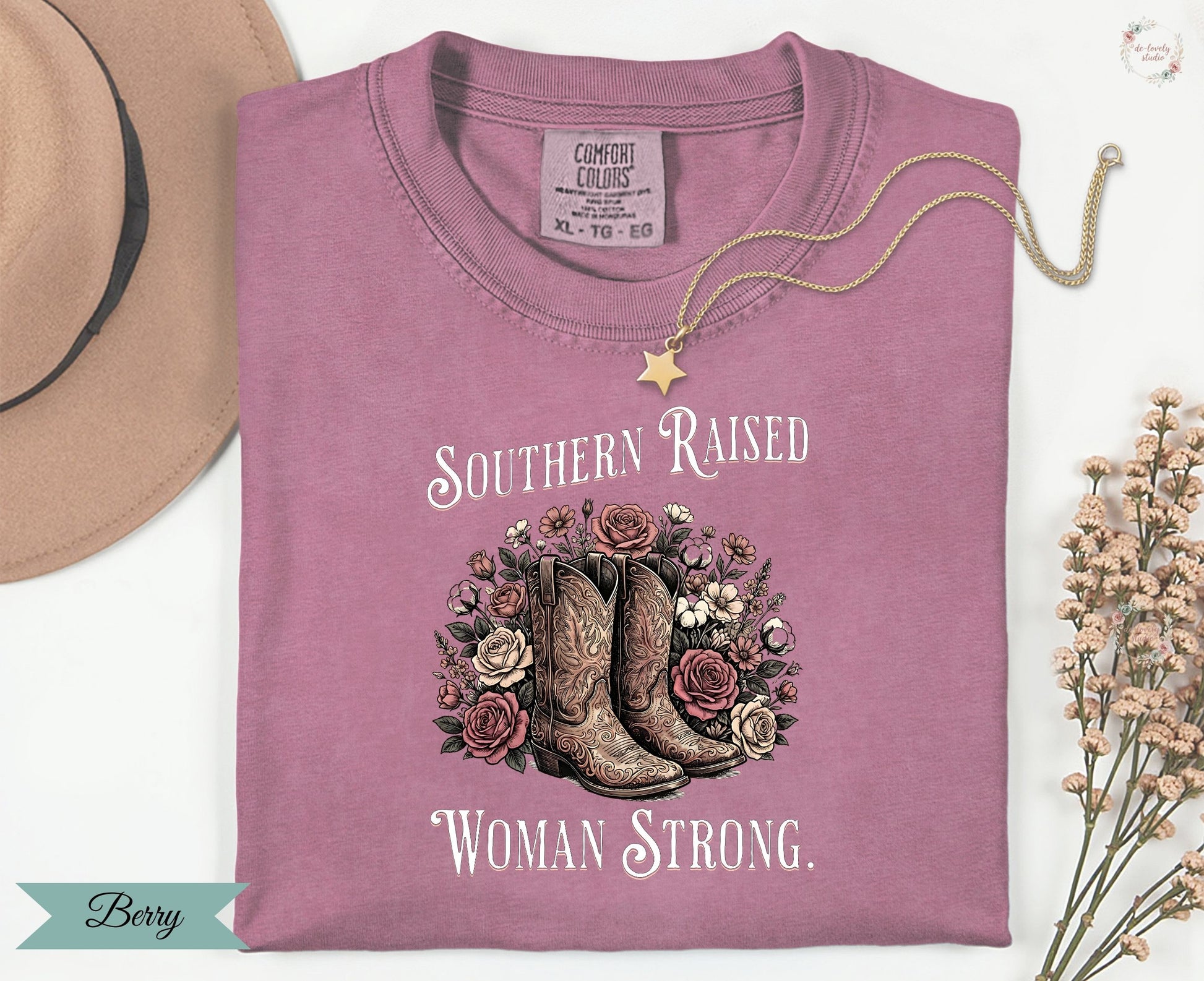 Southern Raised Woman Strong Cowgirl Graphic Shirt