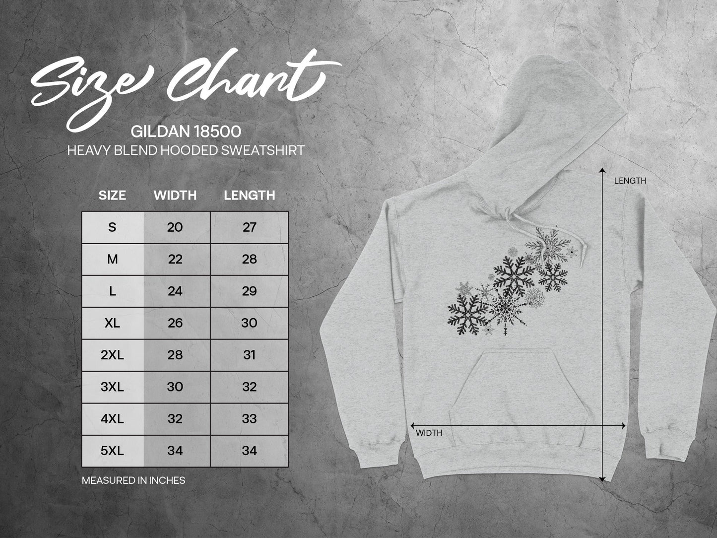 Gray Hooded Snowflake Design Sweatshirt product