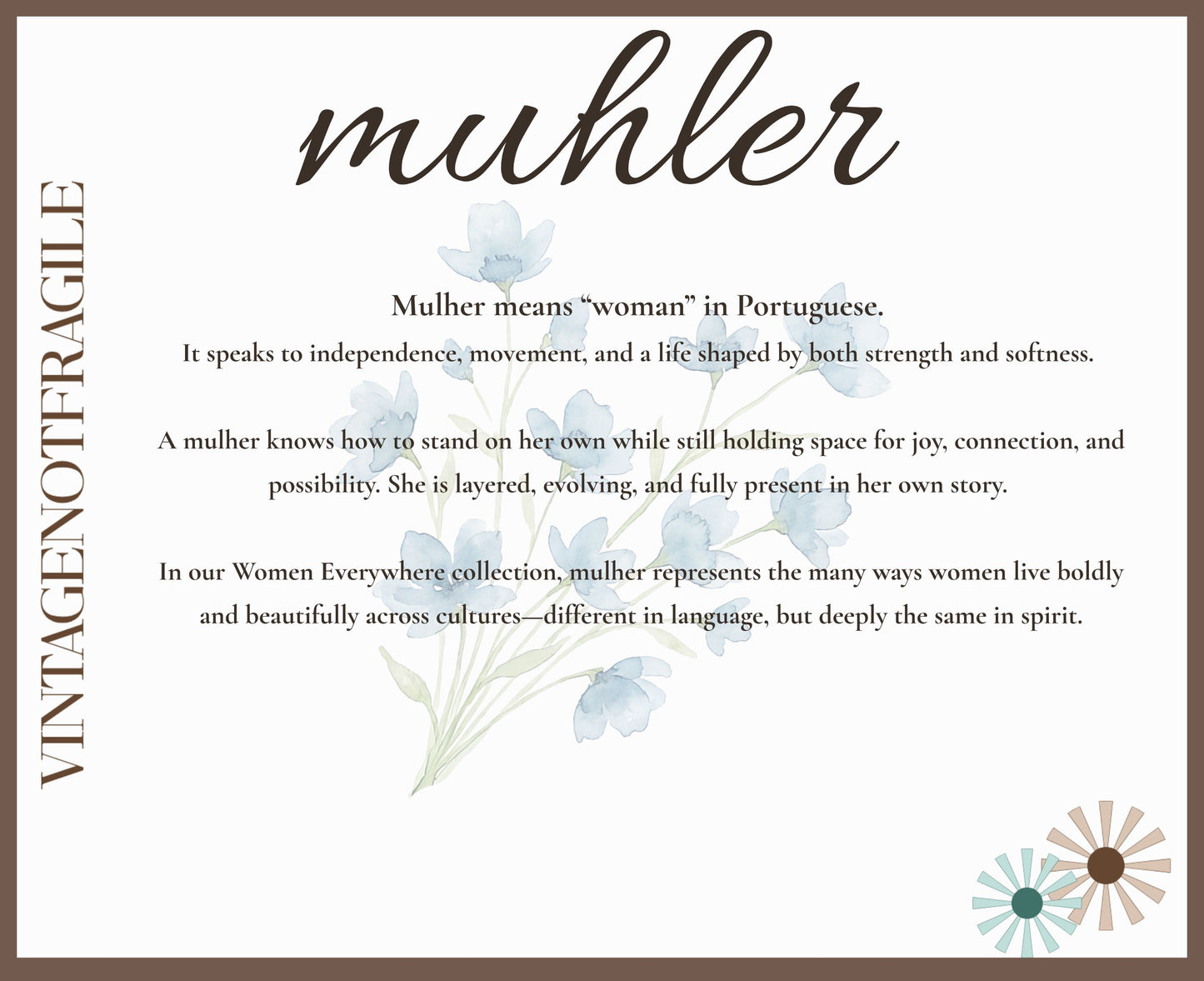 Mulher Botanical Tee | Portuguese Woman Shirt
